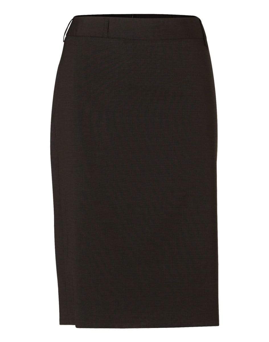 BENCHMARK Women's Wool Blend Stretch Mid Length Lined Pencil Skirt M9470 Corporate Wear Benchmark Charcoal 6 